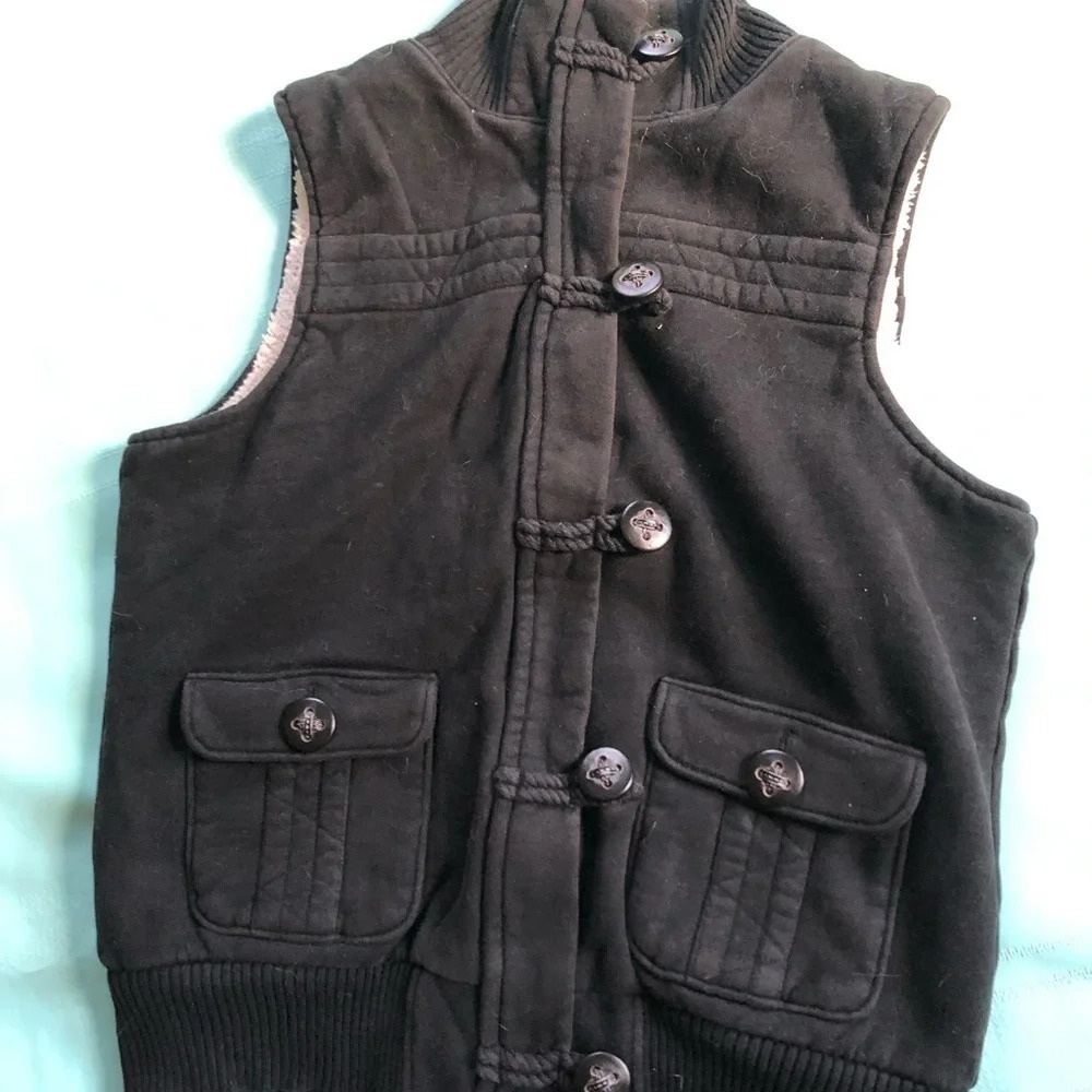 Old Navy Faux Sherpa Lined Fabric Vest